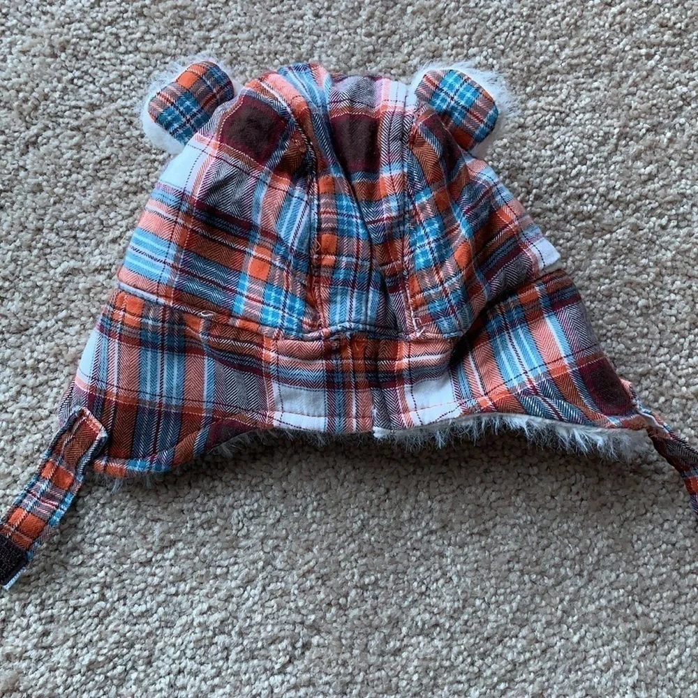 Old navy baby lumberjack plaid hat